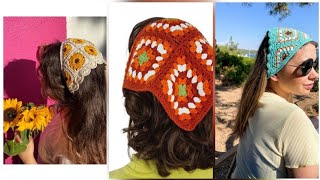 quotCrochet Bandana Hat Magic Chic and Trendy DIY Headwear TutorialquotFree Pattern Projects [upl. by Akcemat198]