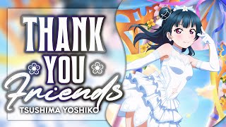 Thank you FRIENDS  Tsushima Yoshiko Solo ver KANROMENG Full Lyrics [upl. by Enelcaj]