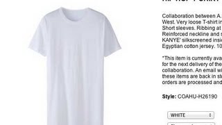 Kanye West Selling Plain TShirts for120 [upl. by Rossie]