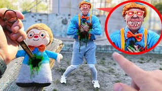 if you see Evil BLIPPI VOODOO DOLL on the playground  RUN parkour [upl. by Meridel]