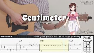 FREE TAB Centimeter quotRentaGirlfriendquot  the peggies  Fingerstyle Guitar  TAB  Chords  Lyrics [upl. by Reiche]