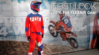 2016 Fox FLEXAIR Gear First Look  MotoUSA [upl. by Ardnosak]