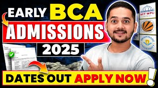 💥2025 BCA Admissions Started🤩Top BCA Colleges💥Early BCA Admissions BCA BCAAdmissions BCAJobs [upl. by Brunk]