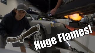 Installing Downpipes in my Allroad made it SHOOT FLAMES  Allroad Expedition Build feat XSPower [upl. by Llevol]