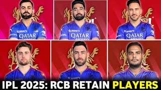 IPL 2025 RCB Retained Players  Rcb Retained Players 2025  RCB Squad 2025 Confirm Players [upl. by Nonek]