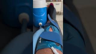 Cryotherapy post ACLMeniscus Surgery kneeinjury ACL Meniscus aclrecovery aclexercises TKR [upl. by Ramoh]