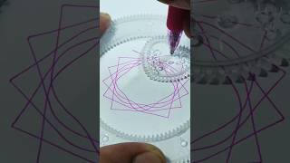 Heart style Spirograph magic ruler 🤔 shorts asmrsounds asmrvideo satisfyingsound viralvideo [upl. by Fredela]