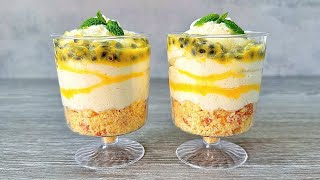 Passion Fruit Dessert Cups  No bake dessert Easy and Yummy [upl. by Eceinej457]