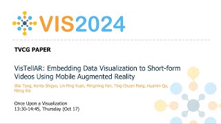 VisTellAR Embedding Data Visualization to Shortform Videos Using Mobile Augmented Reality  Fast [upl. by Aerdua363]