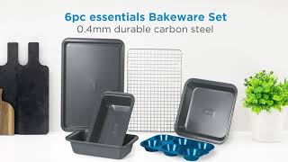 BLACKDECKER BDK401B 6Pc Carbon Steel Bakeware Set [upl. by Enhpad]