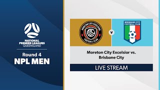 NPL Men Round 4  Moreton City Excelsior vs Brisbane City [upl. by Quintin]