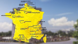 TOUR DE FRANCE 2025  Découvrez le parcours en intégralité [upl. by Nylannej477]