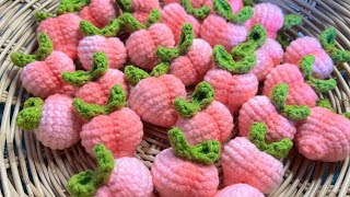 How to crochet peach mini🍑 [upl. by Oxley]