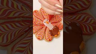 Cute decorated cookies for Thanksgiving 🦃 decoratedcookies wetonwettechnique cookiedecorating [upl. by Nednerb965]