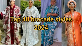 Top 40 brocade dress designs 2024  Damask styles for women  Brocade styles  Brocade gown styles [upl. by Afas]