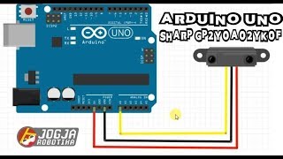 ARDUINO PROJECT Tutorial Program Sensor Jarak  Proximity Sharp GP2Y0A02YK0F Arduino UNO [upl. by Olihs]