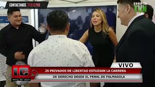 25 privados de libertad estudian la carrera de derecho desde el penal de Palmasola [upl. by Nalyad]