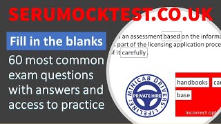 TfL SERU Assessment  fill in the blanks  60 most common exam questions with answers  SERU mock [upl. by Beverlie678]