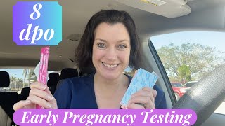 8 DPO Early Pregnancy Testing [upl. by Lidda]