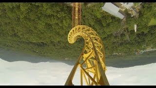 X Coaster Roller Coaster POV Magic Springs Arkansas Maurer Söhne Sky Loop [upl. by Wirth579]