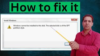 FIX Windows Cannot be Installed to This Disk The Selected Disk is of the GPT Partition Style Hindi [upl. by Aihseuqal]