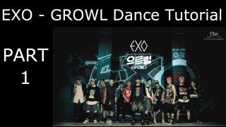 DANCE TUTORIAL  EXO  Growl  Part 1  Mirrored [upl. by Warring]