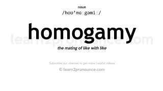 Pronunciation of Homogamy  Definition of Homogamy [upl. by Levins108]