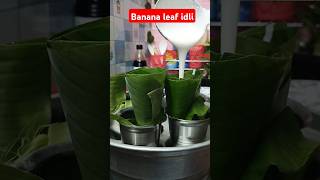 Banana leaf idly cone idly food cooking nature healthy food idlyrice smallbites [upl. by Krever]