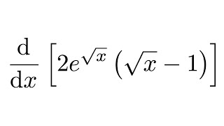 Derivative of 2esqrtxsqrtx1 [upl. by Eetsim]