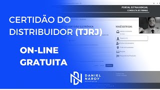 CERTIDÃO DO DISTRIBUIDOR TJRJ  ONLINE E GRATUITA [upl. by Aurlie]