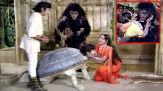 తాబేలుగా మారిపోయాడు  Gandharva Kanya Telugu Old Horror Movie Part 8 [upl. by Naggem993]