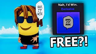 MEME SEA GET NAH ID WIN For FREE amp SHOWCASE Roblox [upl. by Cheke465]