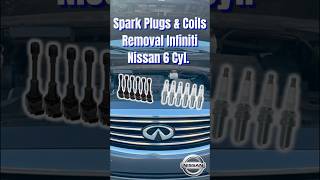 Spark Plugs amp Coils Removal Infiniti Nissan 6 Cyl infiniticoils nissancoils sparkplugs [upl. by Anayhd225]