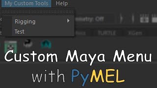 Custom Maya Menu with PyMEL [upl. by Sarene]