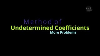 Method of Undetermined Coefficients GYMAT101  S1 module2 2024 Scheme MAT102 S2 Module 3 Part 5 [upl. by Charie148]