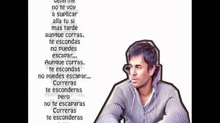 Escapar  Enrique Iglesias  KaraokeLetra HD [upl. by Holmen]