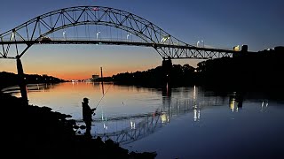 Cape Cod Canal Fishing Sagamore The way it hit I thought it was a blue fish [upl. by Aleibarg716]