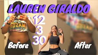 LAUREN GIRALDO 12330 TREADMILL ROUTINE FOR 7 DAYS [upl. by Jeana]