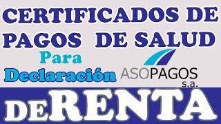 Certificados de APORTES a Salud para DECLARACIÓN DE RENTA [upl. by Ferrand52]