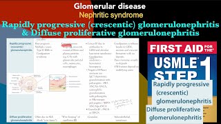 Rapidly progressive crescentic glomerulonephritis amp Diffuse proliferative glomerulonephritis [upl. by Hasile]