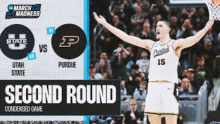 Purdue vs Utah State  Second Round NCAA tournament extended highlights [upl. by Eibba7]