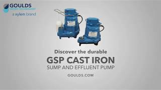 The GSP Cast Iron Sump and Effluent Pump  Goulds Water Technology [upl. by Tiffi68]