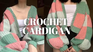 CROCHET PATCHWORK CARDIGAN  Harry Styles cardigan inspired [upl. by Nylicaj]