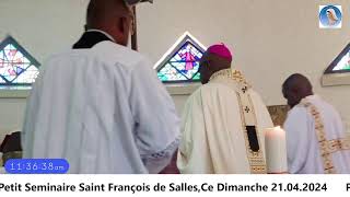 PREMIERE VISITE PASTORALE DE Mgr Fulgence MUTEBA au Petit Seminaire St François de Salles [upl. by Buine406]