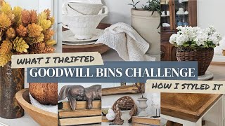 Goodwill Challenge • How to style your thrifted finds • Thrift flips • Best Goodwill bins finds [upl. by Guglielma]