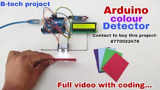 Arduino colour detector projectTCS3200 colour sensor projectbtech projectContact8770022478 [upl. by Occor]