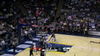 Travis Outlaw Destroys Rudy Gay HD [upl. by Anirbak730]