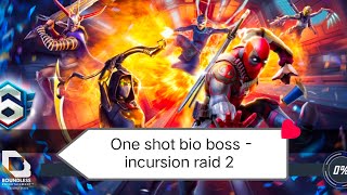 How to beat a bio boss  one shot with hive mind  Marvel strike force  incursion raids 2  msf [upl. by Kendy695]