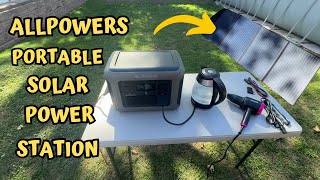 Unboxing and Quick Review of ALLPOWERS R1500 Portable Power Station with SP033 Solar Panel [upl. by Margy842]