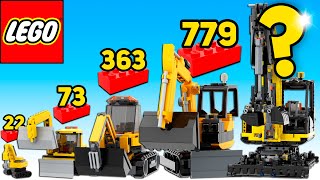 LEGO Excavators in Different Scales  Comparison [upl. by Namlas484]